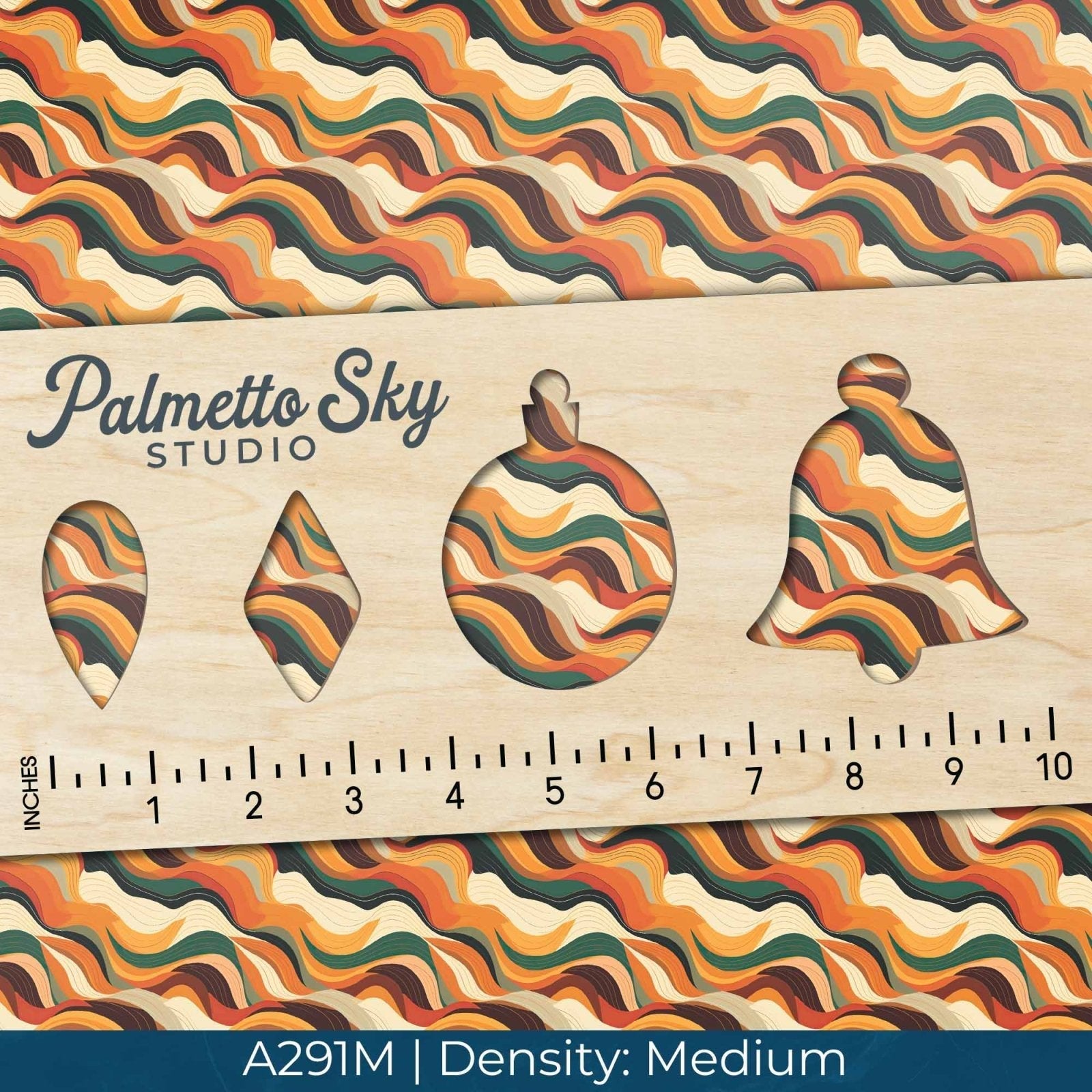 A291 Earth Tone Waves - Palmetto Sky Studio