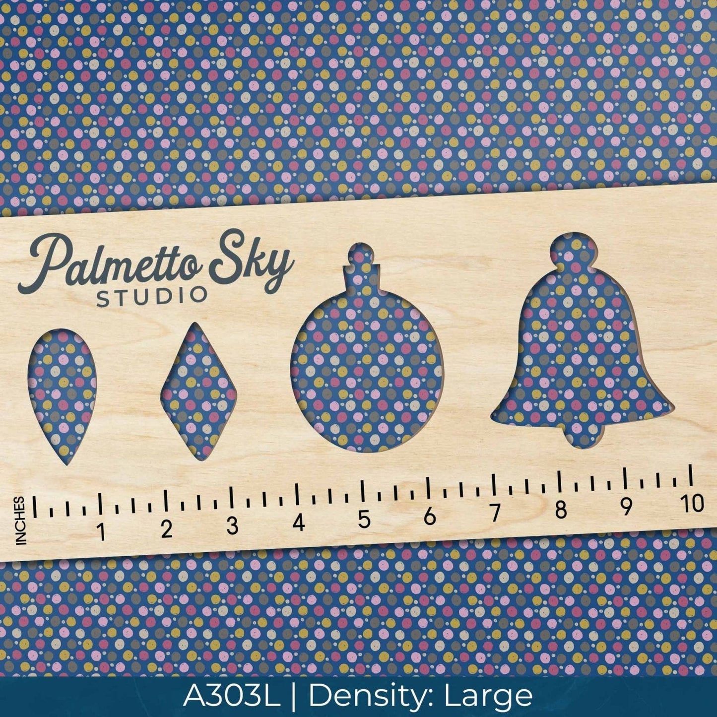 A303 Blue Hand Drawn Polka Dots - Palmetto Sky Studio