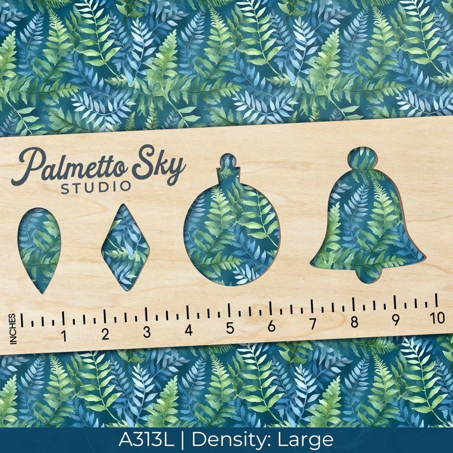 A313 Blue Tropical Greenery - Palmetto Sky Studio