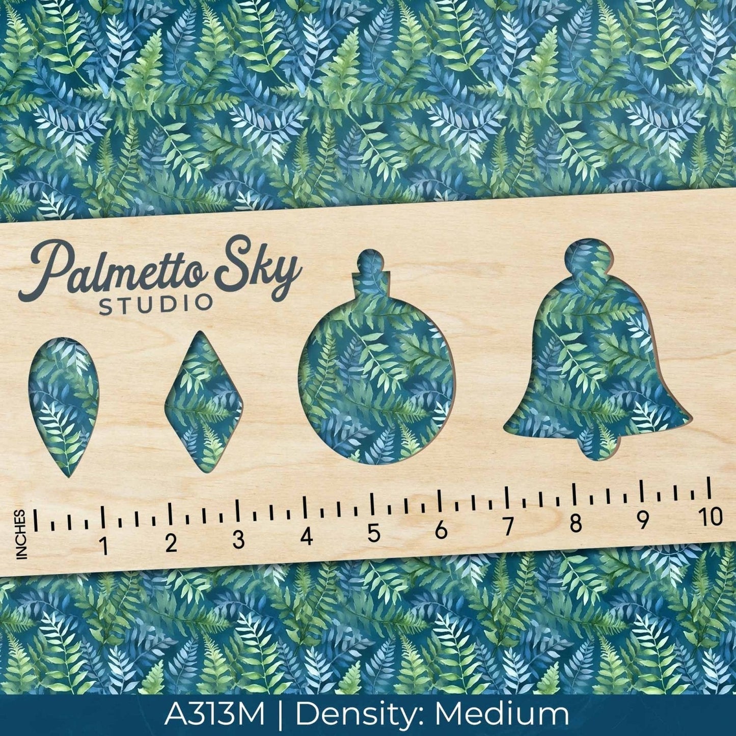 A313 Blue Tropical Greenery - Palmetto Sky Studio