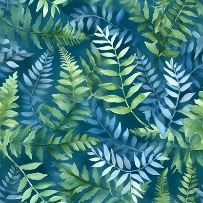 A313 Blue Tropical Greenery - Palmetto Sky Studio