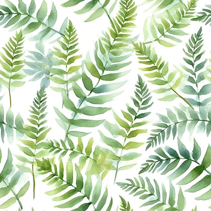 A314 White Watercolor Greenery - Palmetto Sky Studio