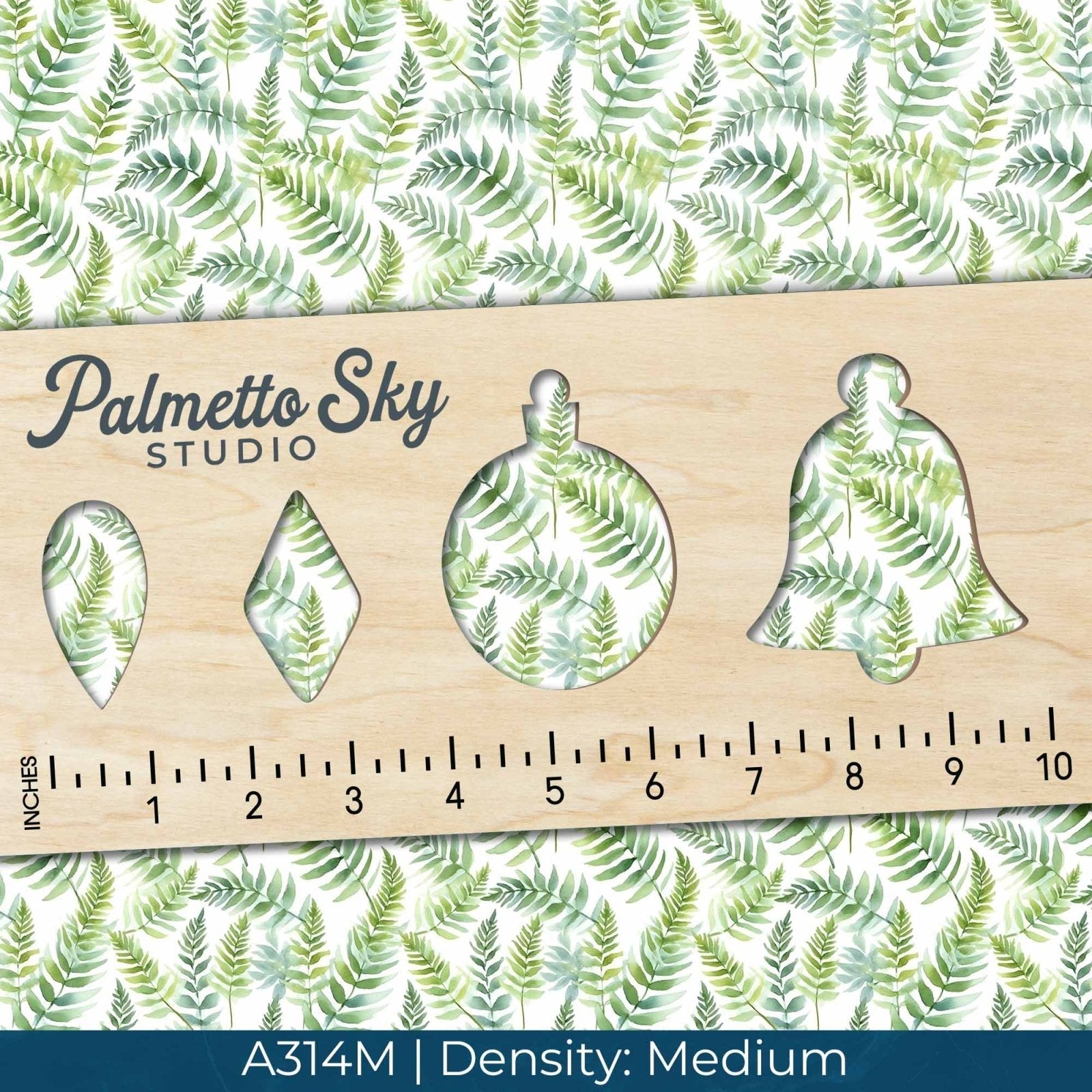 A314 White Watercolor Greenery - Palmetto Sky Studio