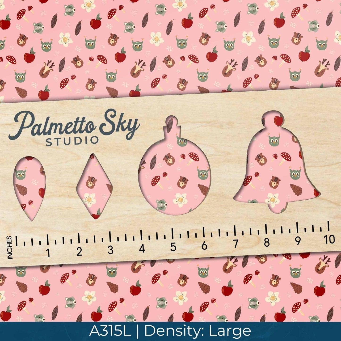 A315 Pink Woodland Critters - Palmetto Sky Studio