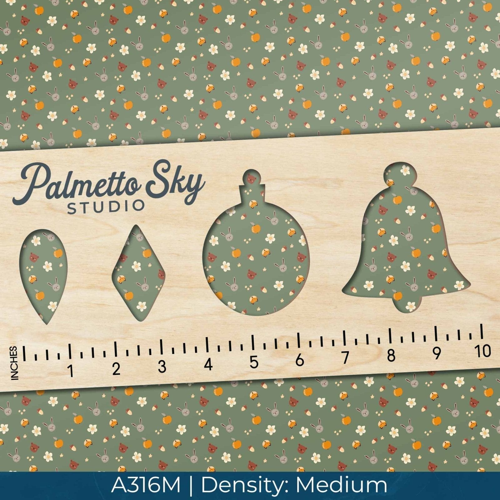 A316 Green Autumn Forest Critters - Palmetto Sky Studio