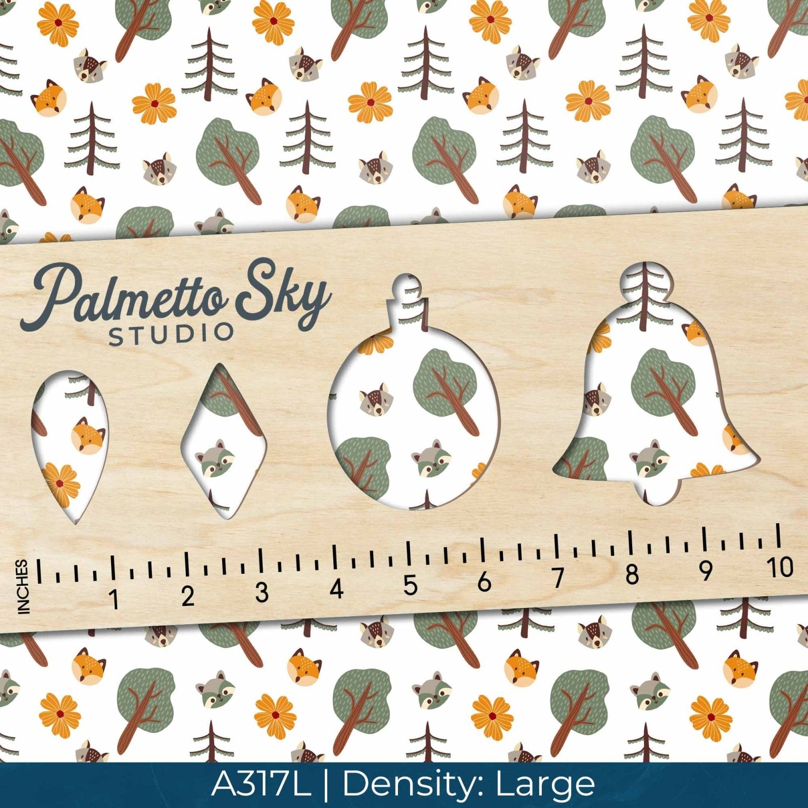 A317 White Autumn Forest Critters - Palmetto Sky Studio