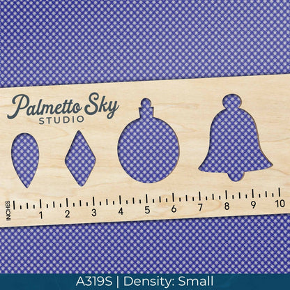 A319 Blue Geometric Flowers - Palmetto Sky Studio