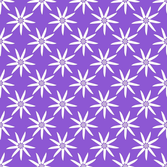 A320 Purple Geometric Flowers - Palmetto Sky Studio