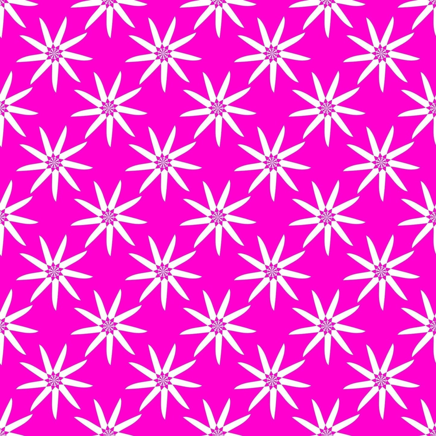 A321 Hot Pink Geometric Flowers - Palmetto Sky Studio