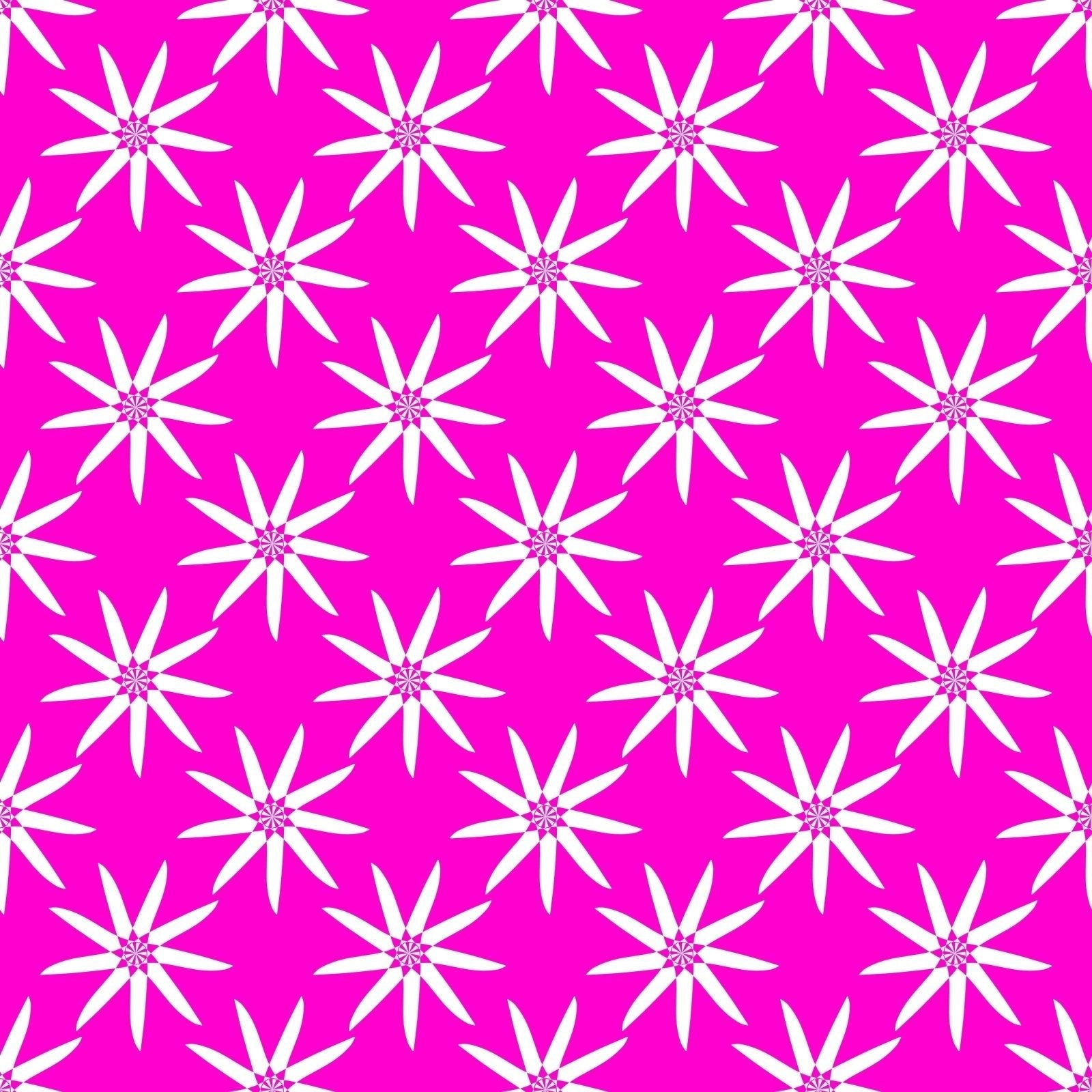 A321 Hot Pink Geometric Flowers - Palmetto Sky Studio