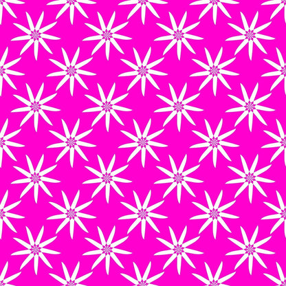 A321 Hot Pink Geometric Flowers - Palmetto Sky Studio