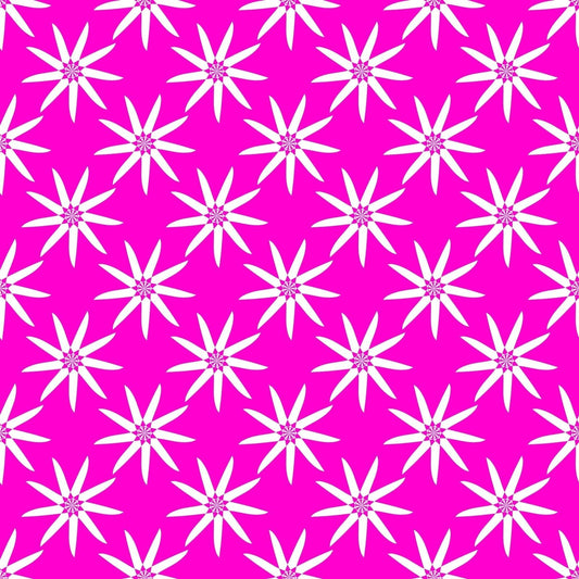 A321 Hot Pink Geometric Flowers - Palmetto Sky Studio