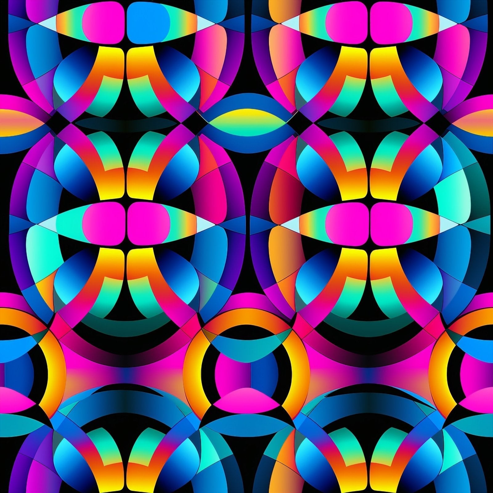 A324 Bright Kaleidoscope Shapes - Palmetto Sky Studio