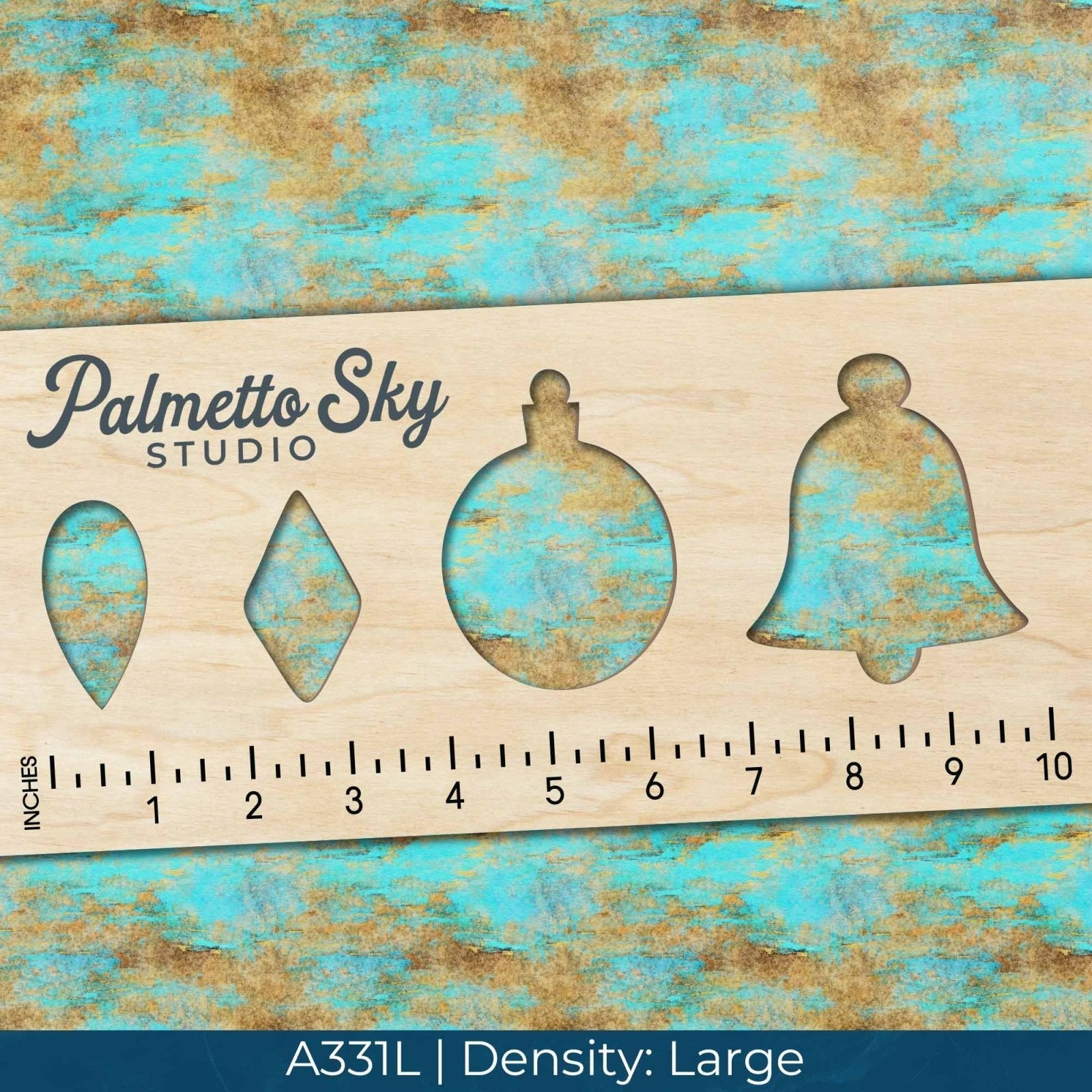 A331 Turquoise Gold Stone - Palmetto Sky Studio