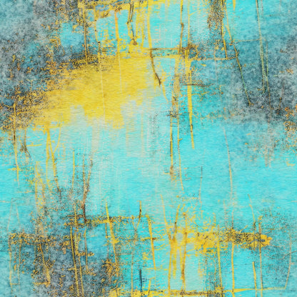 A332 Turquoise Yellow Stone - Palmetto Sky Studio