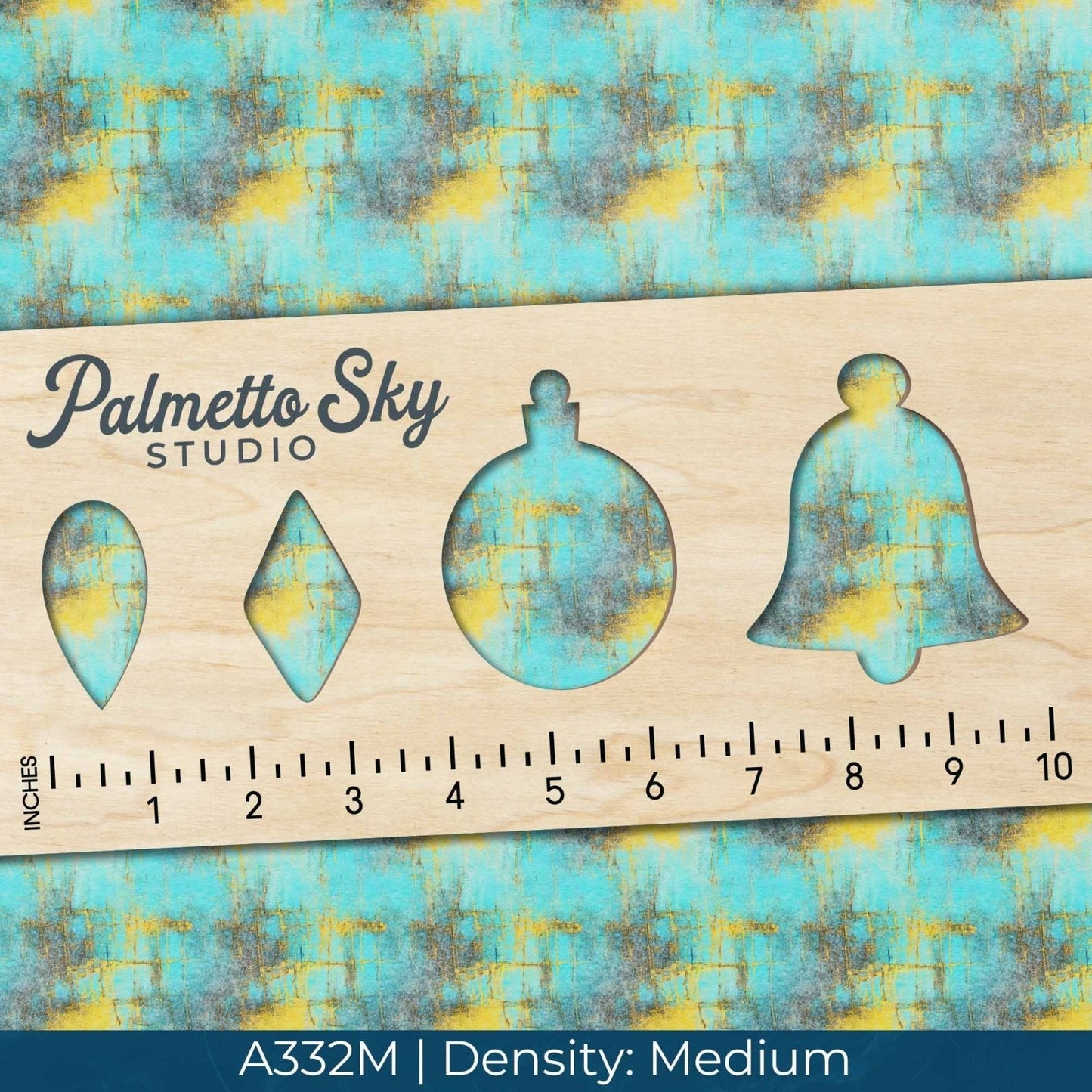 A332 Turquoise Yellow Stone - Palmetto Sky Studio