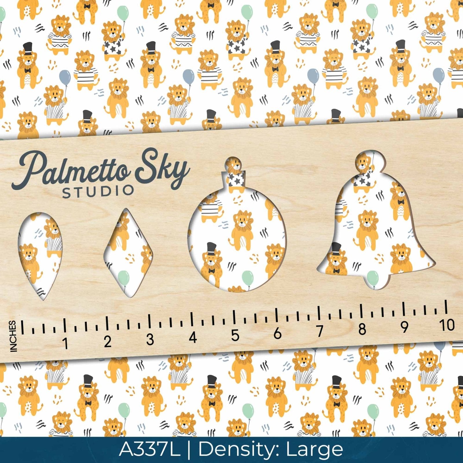 A337 White Party Lions - Palmetto Sky Studio