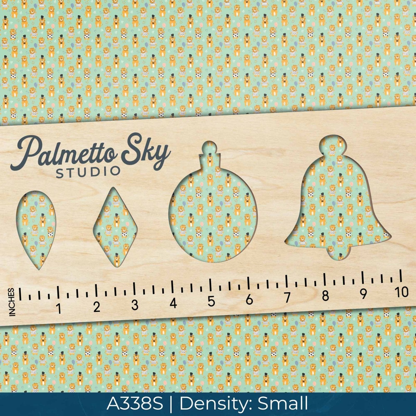 A338 Mint Party Lions - Palmetto Sky Studio