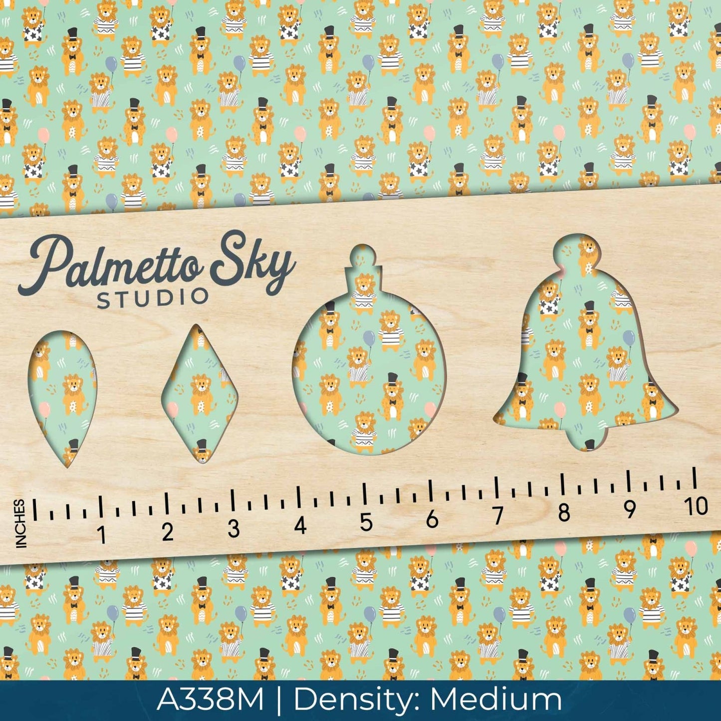 A338 Mint Party Lions - Palmetto Sky Studio