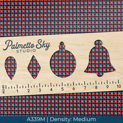 A339 Geometric Navy Pink Blooms - Palmetto Sky Studio