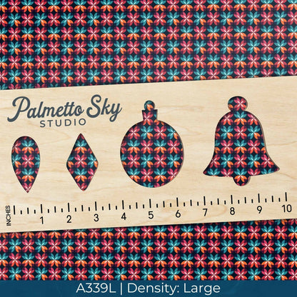 A339 Geometric Navy Pink Blooms - Palmetto Sky Studio