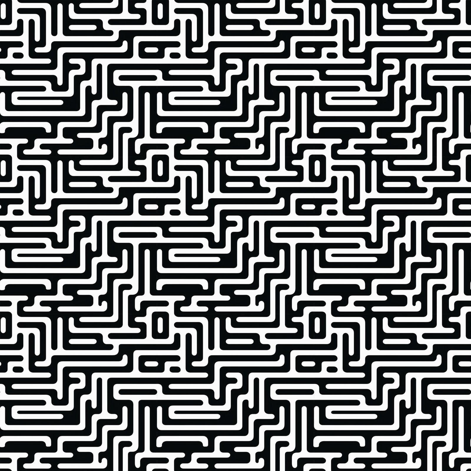 A340 Black White Maze - Palmetto Sky Studio