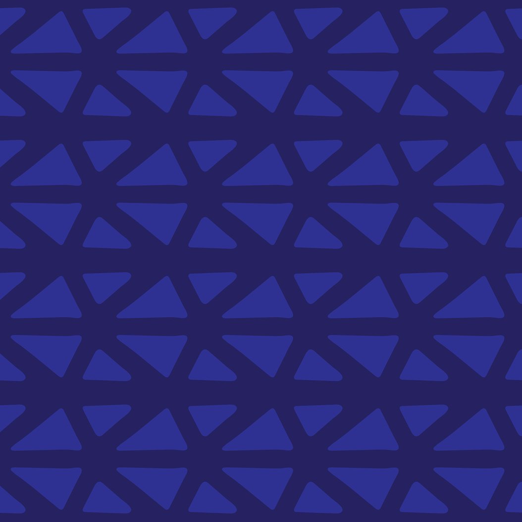 A342 Royal Blue Triangles - Palmetto Sky Studio