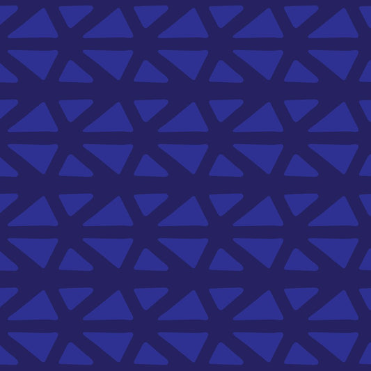 A342 Royal Blue Triangles - Palmetto Sky Studio