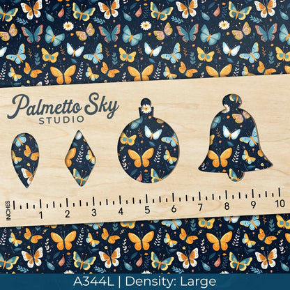 A344 Navy Whimsical Butteflies - Palmetto Sky Studio