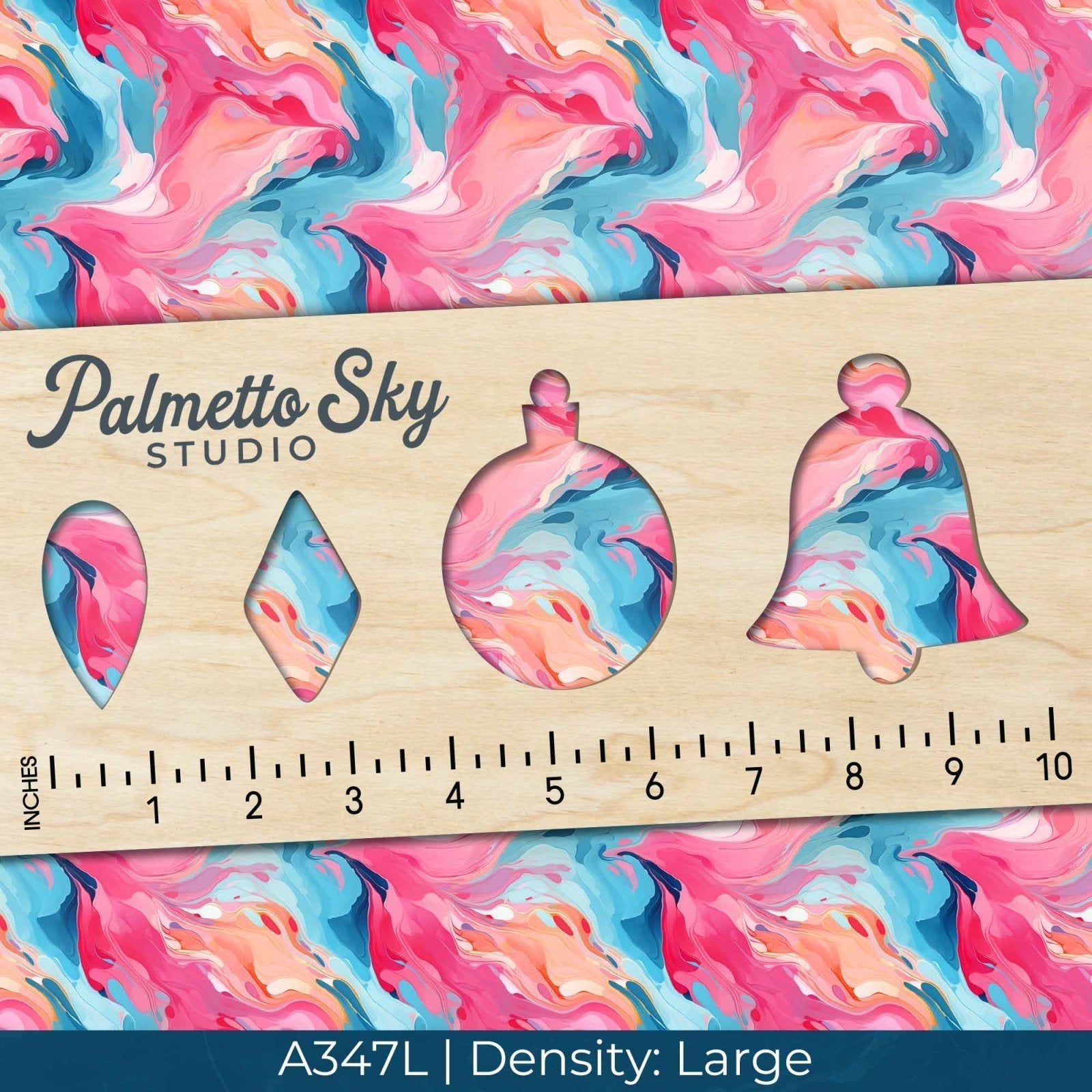 A347 Pink Blue Marble Paint - Palmetto Sky Studio