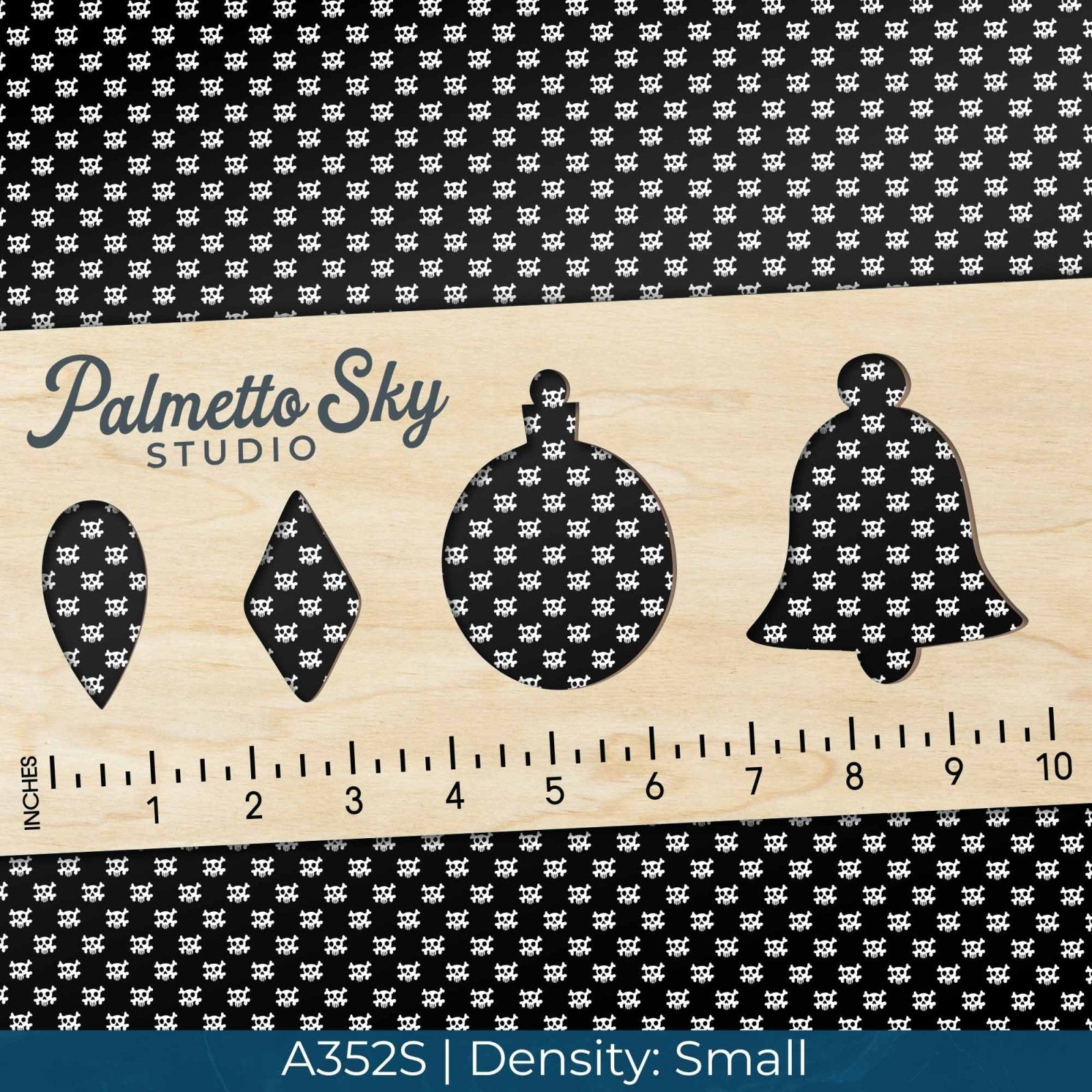 A352 Cute Skull Crossbones - Palmetto Sky Studio