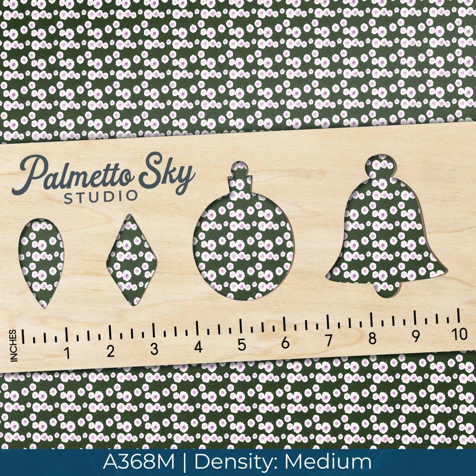 A368 Green Watercolor Blossoms - Palmetto Sky Studio