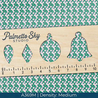 A369 Green Pink Watercolor Spring Flowers - Palmetto Sky Studio