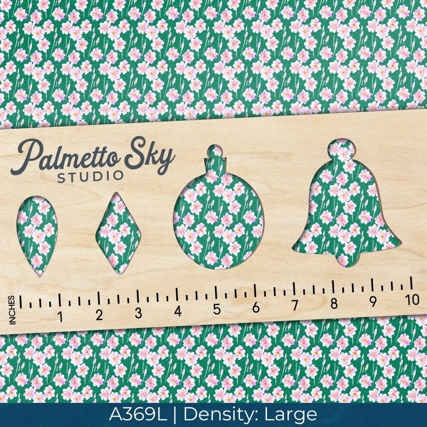 A369 Green Pink Watercolor Spring Flowers - Palmetto Sky Studio