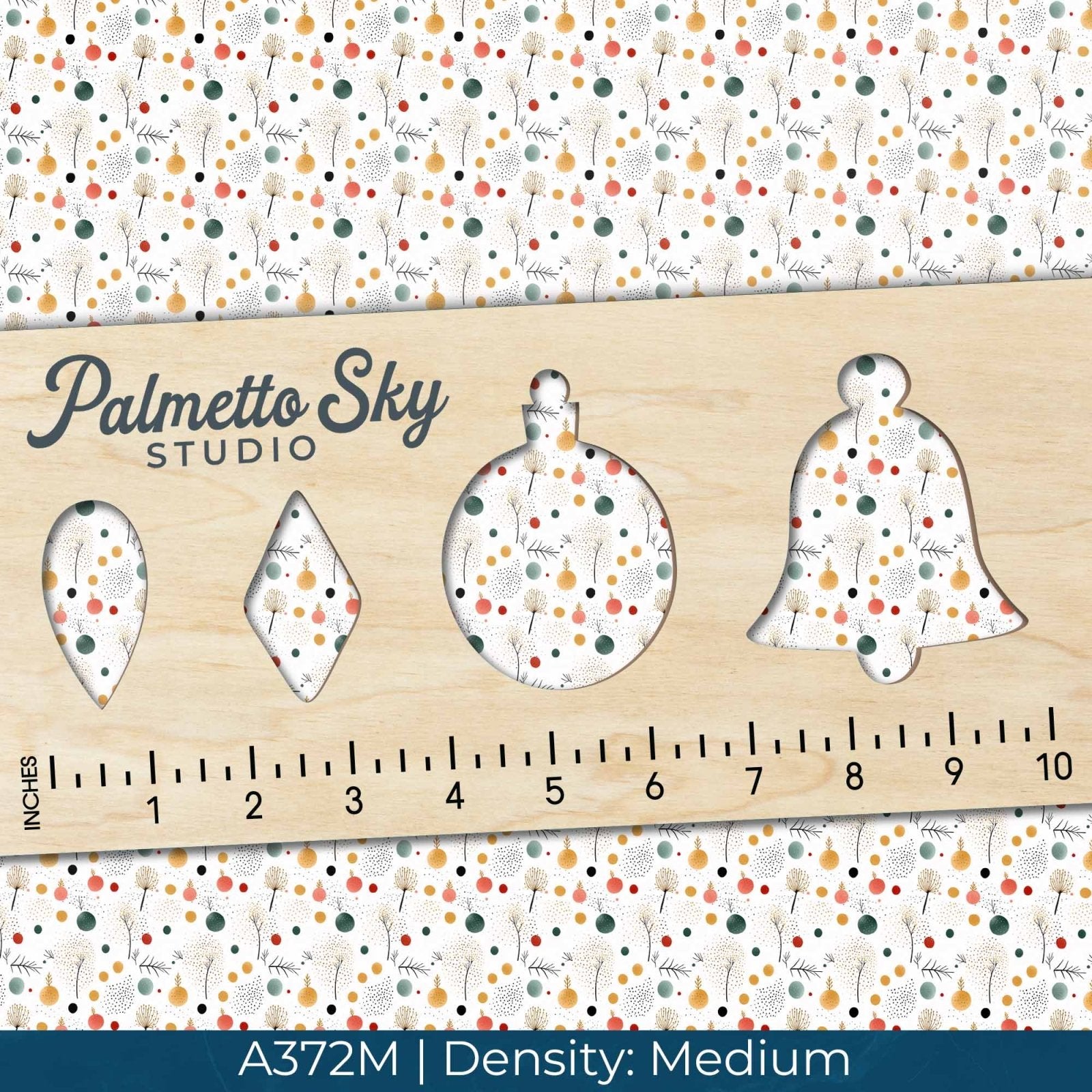 A372 Minimalist Christmas Ornaments - Palmetto Sky Studio