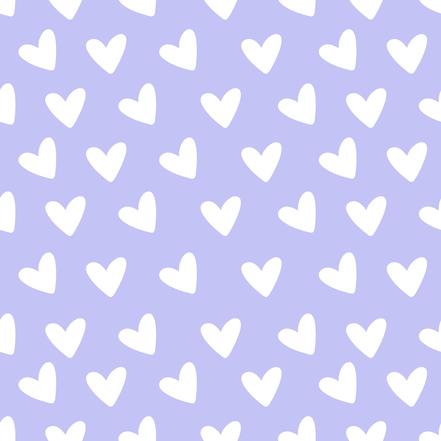 A373 Pastel Purple Hearts - Palmetto Sky Studio