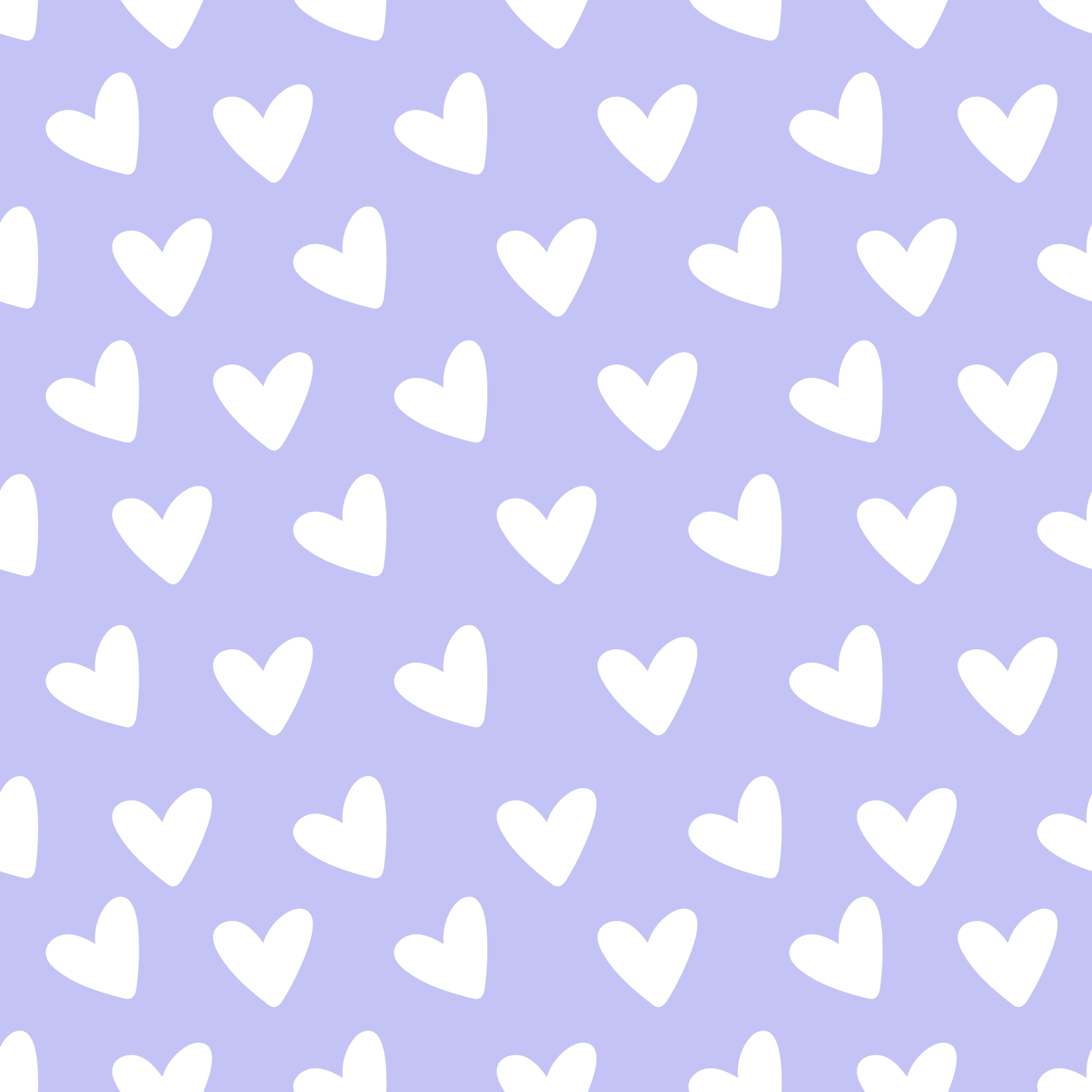 A373 Pastel Purple Hearts - Palmetto Sky Studio