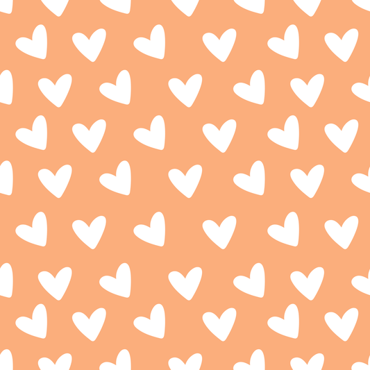 A374 Pastel Orange Hearts - Palmetto Sky Studio