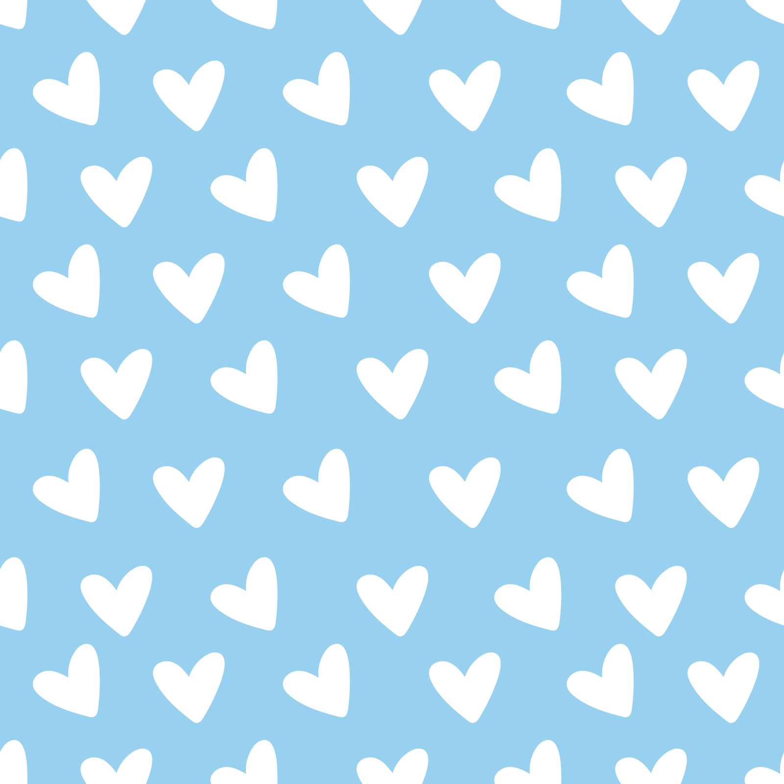 A375 Pastel Blue Hearts - Palmetto Sky Studio