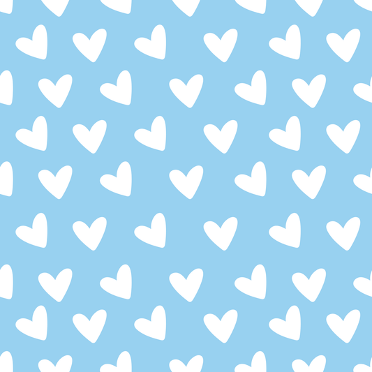 A375 Pastel Blue Hearts - Palmetto Sky Studio