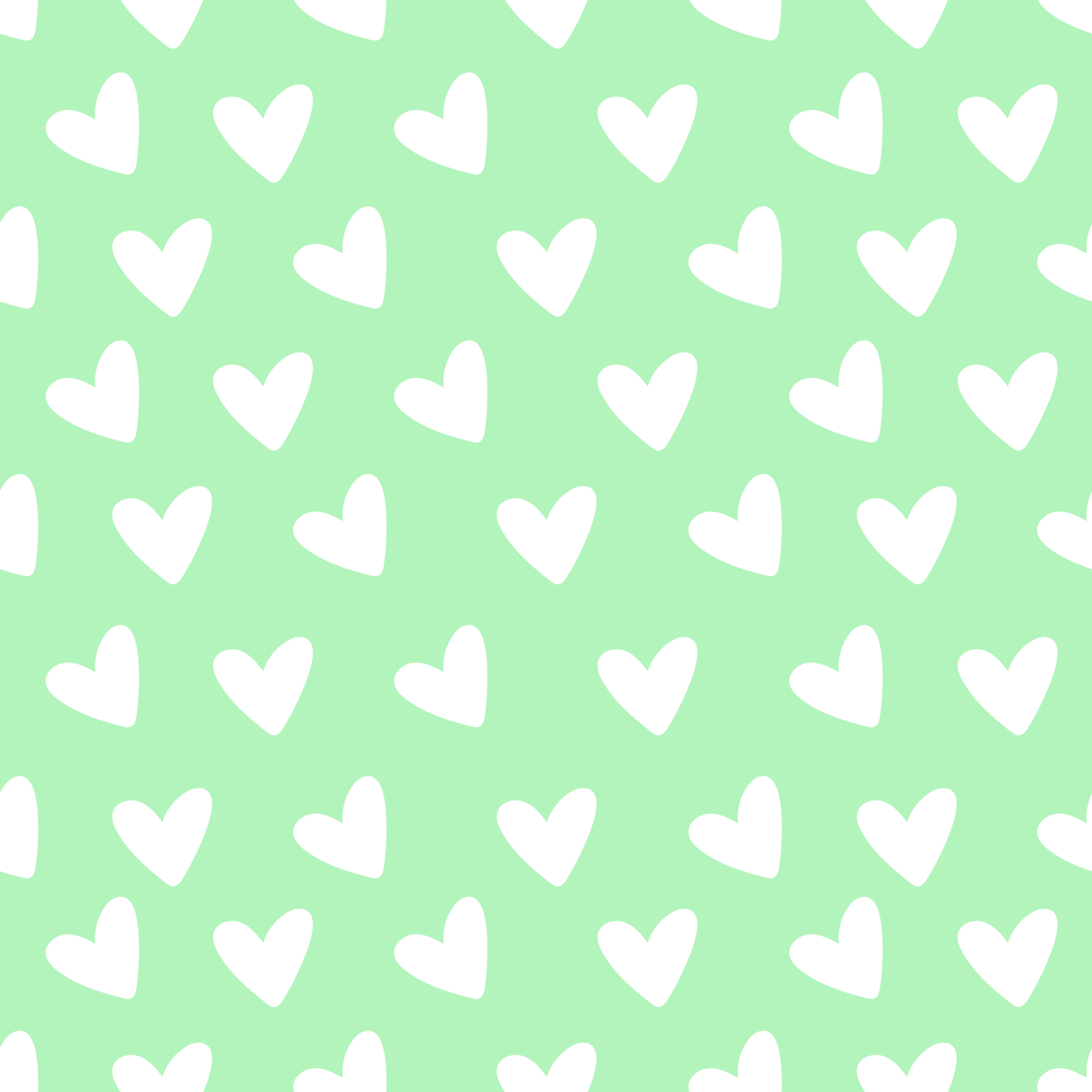 A376 Pastel Green Hearts - Palmetto Sky Studio