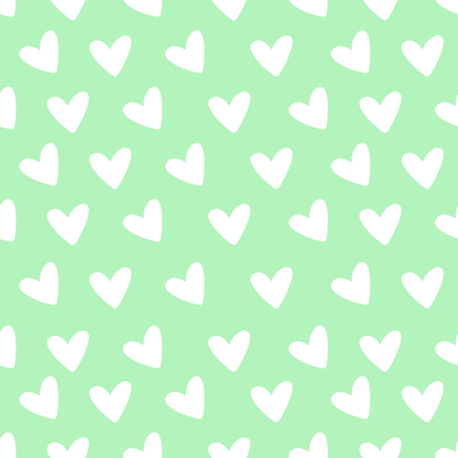 A376 Pastel Green Hearts - Palmetto Sky Studio