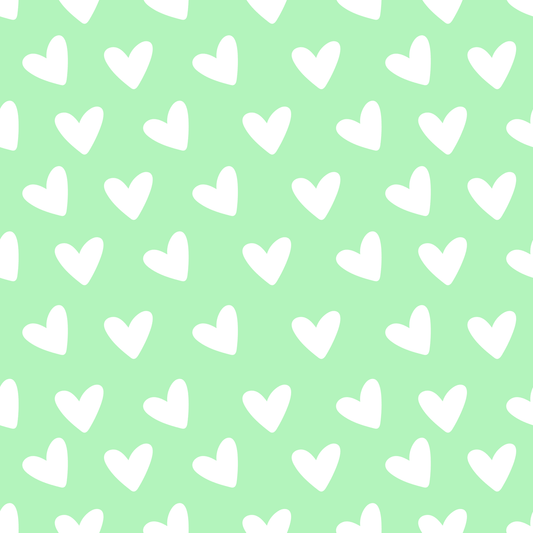 A376 Pastel Green Hearts - Palmetto Sky Studio