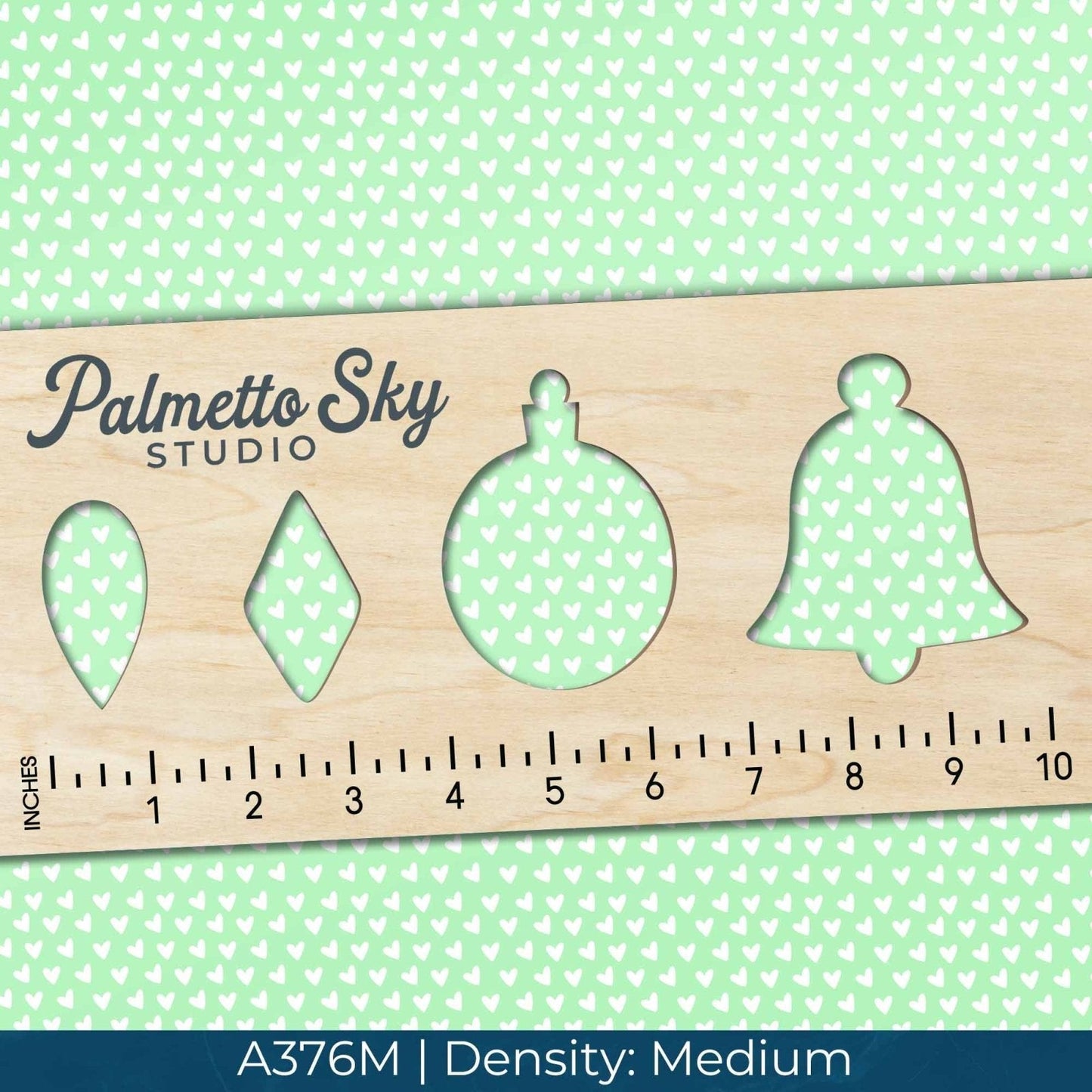 A376 Pastel Green Hearts - Palmetto Sky Studio