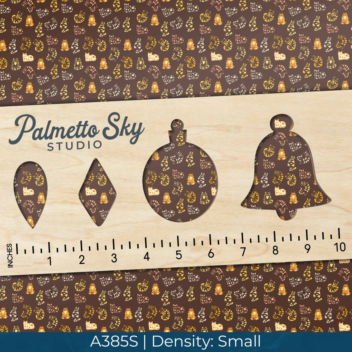 A385 Dark Calico Cats Pattern - Palmetto Sky Studio