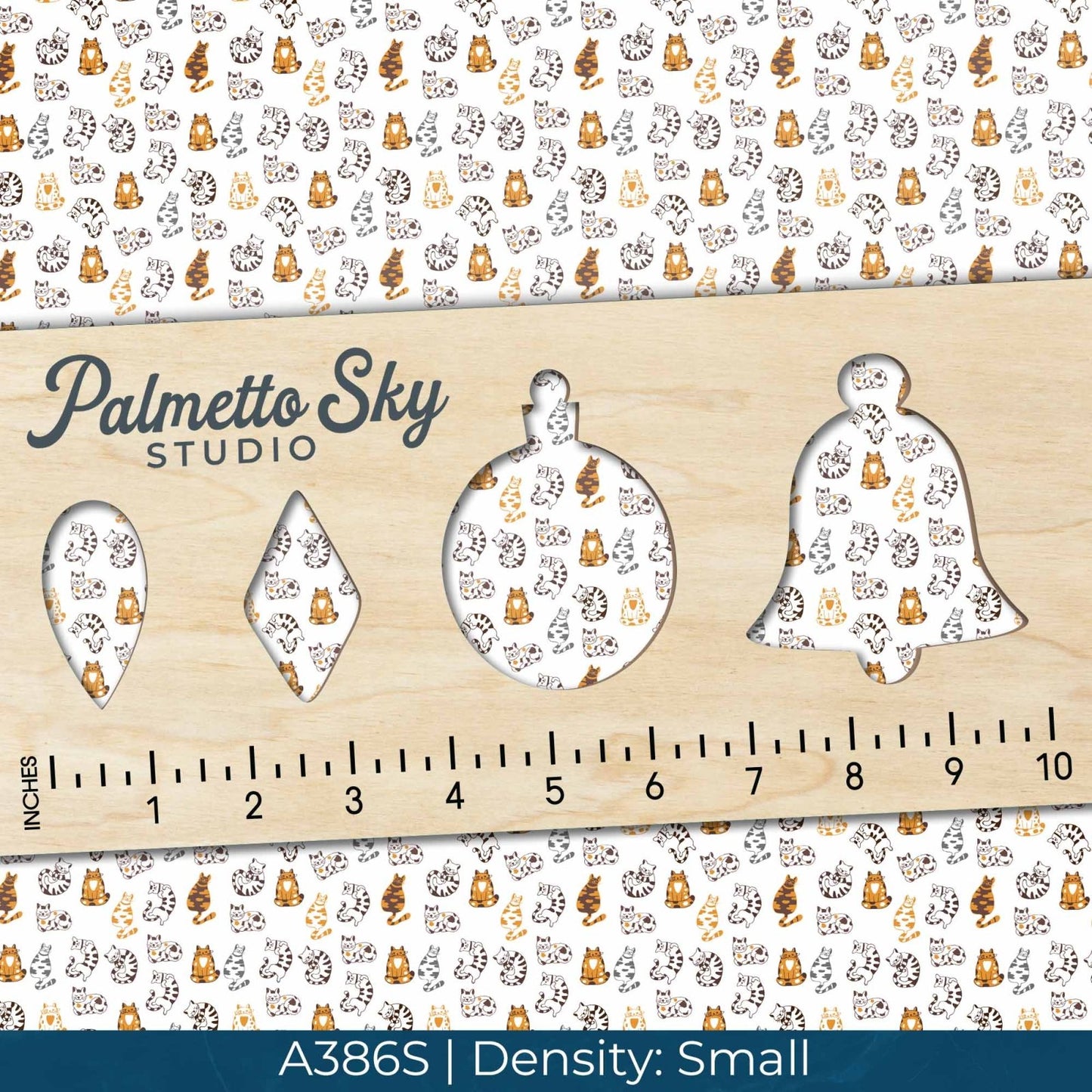 A386 Light Calico Cats Pattern - Palmetto Sky Studio