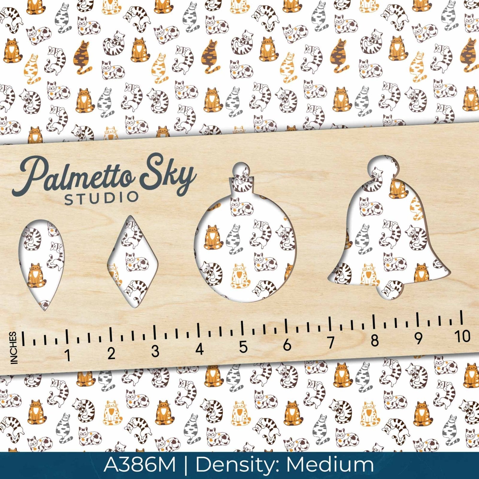 A386 Light Calico Cats Pattern - Palmetto Sky Studio