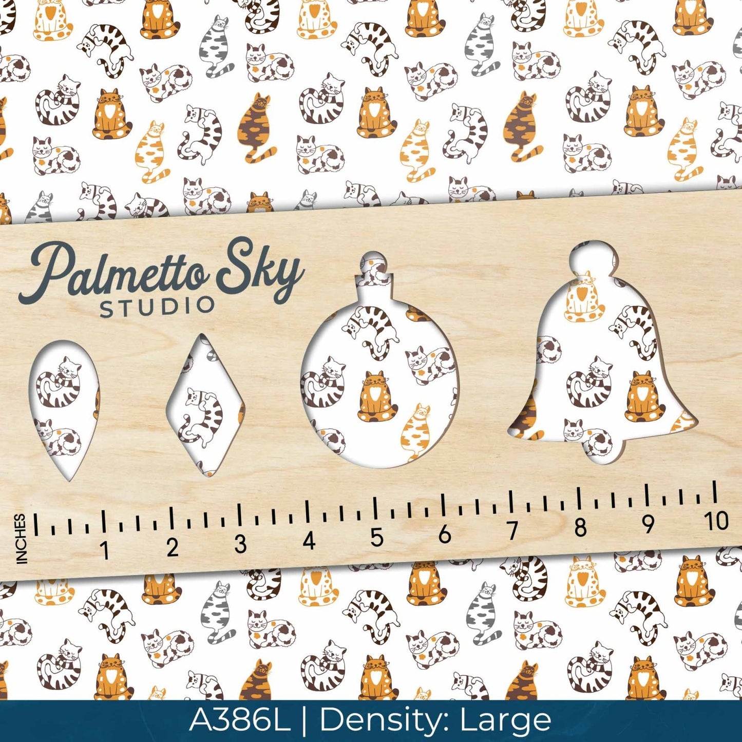 A386 Light Calico Cats Pattern - Palmetto Sky Studio