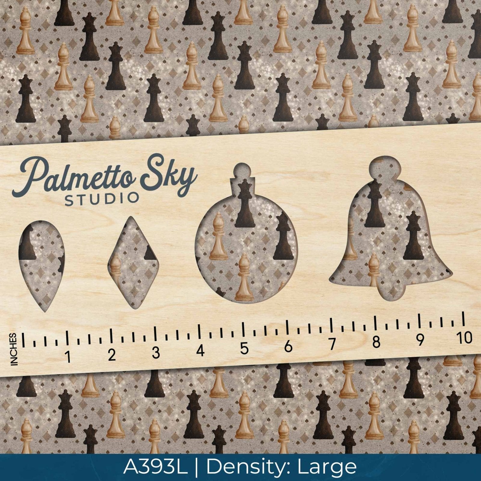 A393 King and Queen Chess Pattern - Palmetto Sky Studio