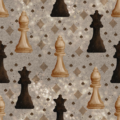 A393 King and Queen Chess Pattern - Palmetto Sky Studio